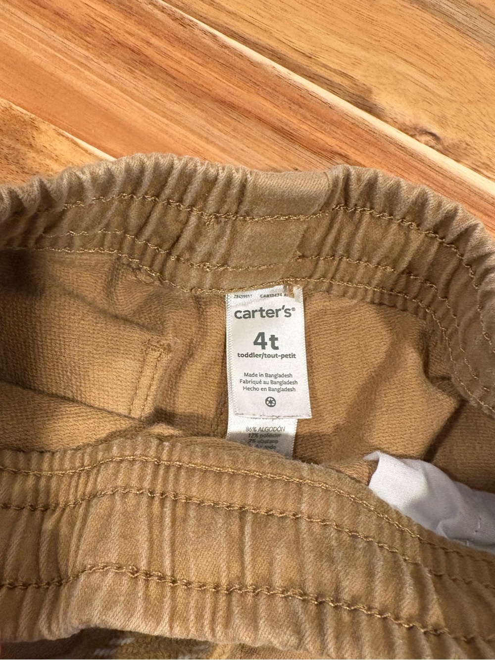 Carter's Camo Joggers & Tan Pull-On Chinos - size 4T - Picture 5 of 8